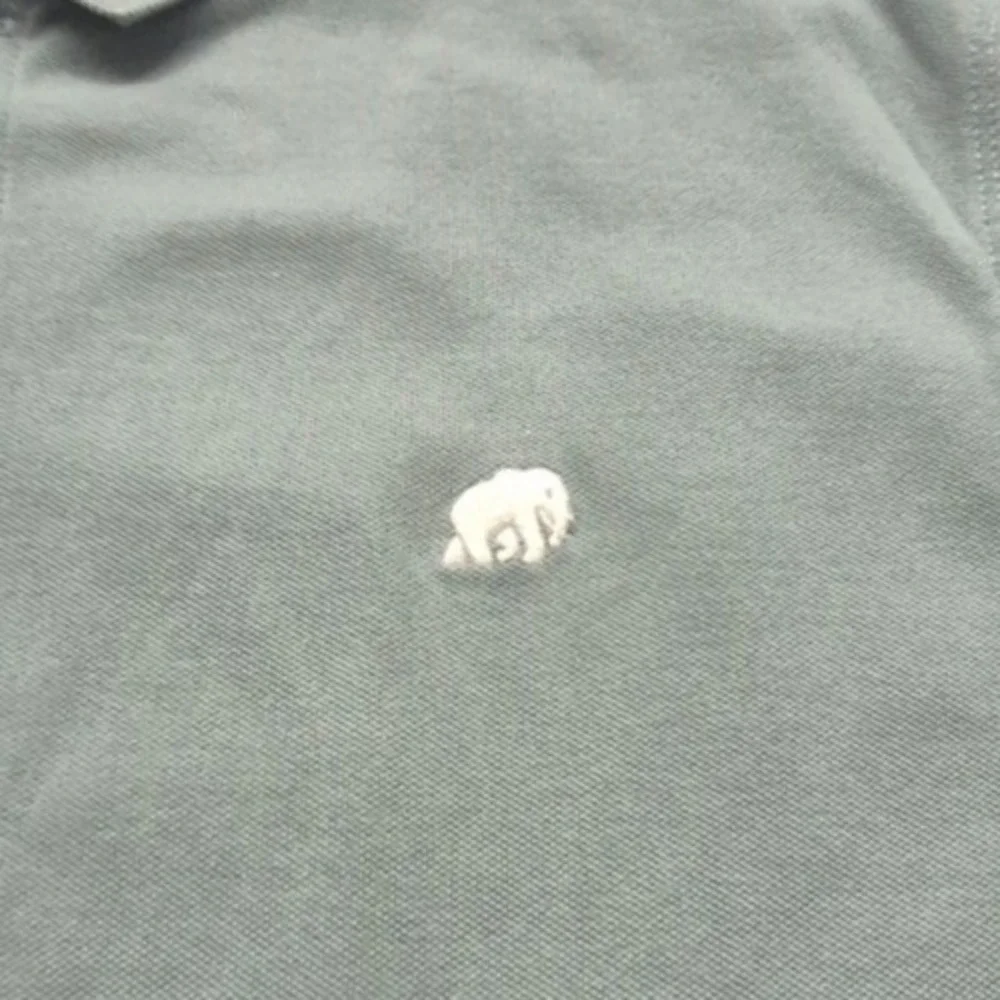 Banana‎ Republic men's sage green polo shirt LG stretch Cotton logo pullover